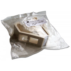 DIN-rail mounting frame for Keystone module installation, white
